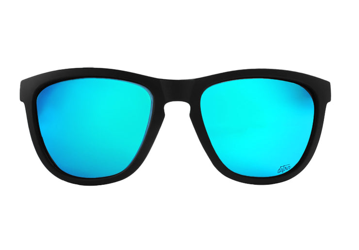 Matte Black - Electric Blue Lens Polarized - Essentials