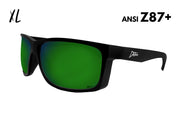 Breach XL - Matte Black - Green Machine Polarized ANSI Z87+