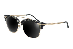 Carey gris mate dorado - Lente negro azabache polarizado - Castaway