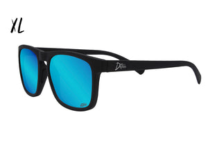 Floaties XL - Matte Black - Electric Blue Lens Polarized