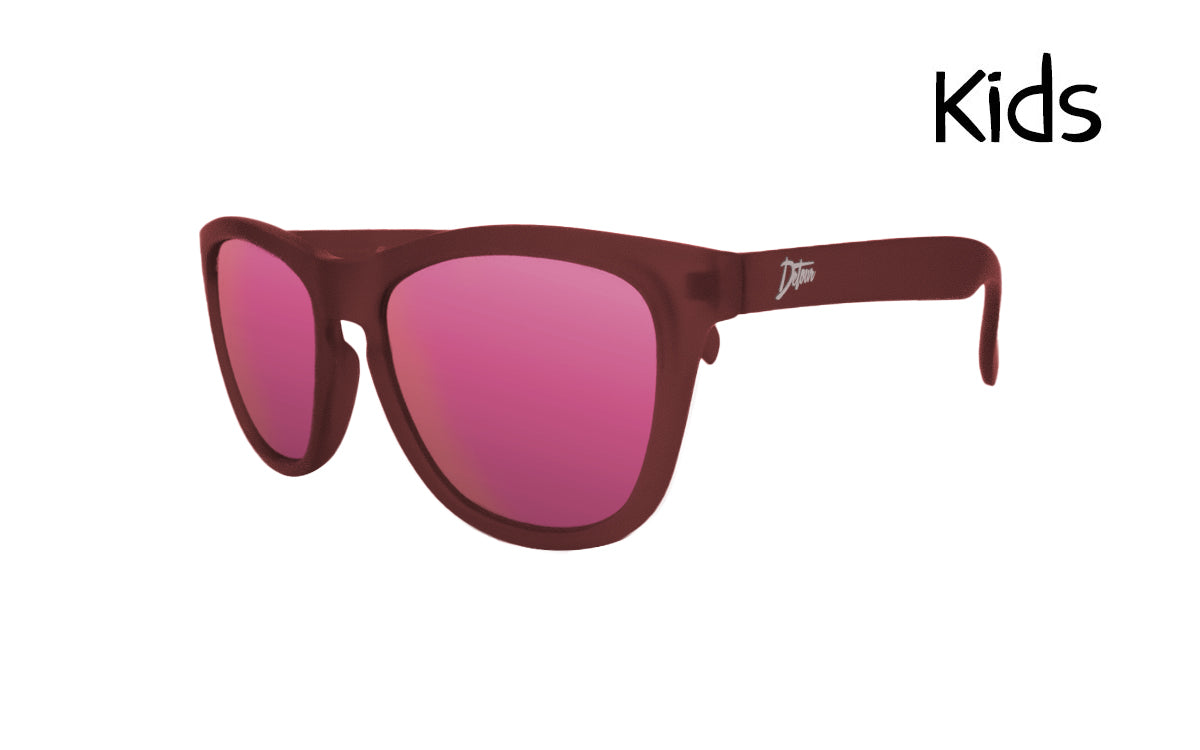 Minnow Kids Frosted Burgundy - Pink Lens