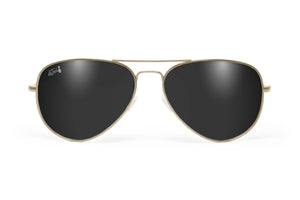 Gold - Jet Black Lens Polarized - Oasis