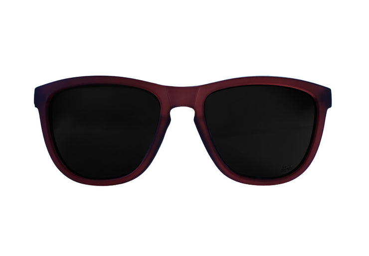 Frosted Burgundy - Jet Black Lens Polarized - Essentials