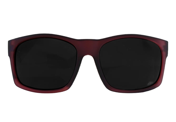 Big Kahuna - Frosted Burgundy - Jet Black Polarized