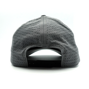 XL Gray Leather Patch Snapback Hat