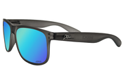 Eminence - Frosted Storm Gray- Electric Blue Lens Polarized