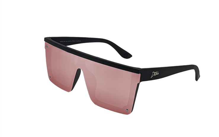 Tidal Wave - Matte Black - Rose Quartz Pink Lens Polarized