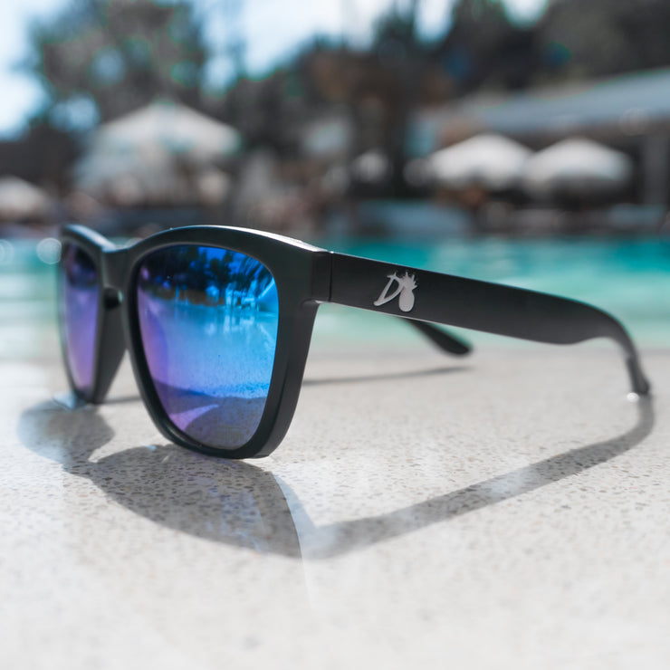 Essentials - Matte Black - Electric Blue Lens Polarized - Essentials