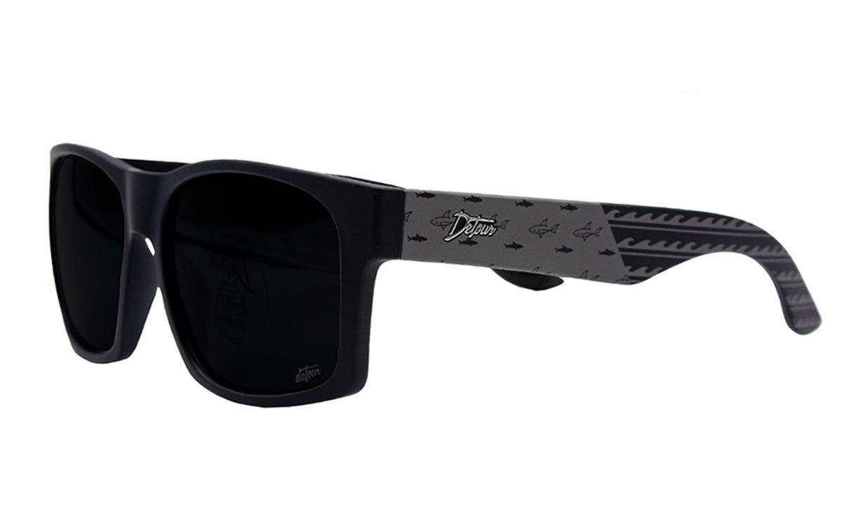 Big Kahuna - Sharks & Stripes Blackout - Jet Black Polarized